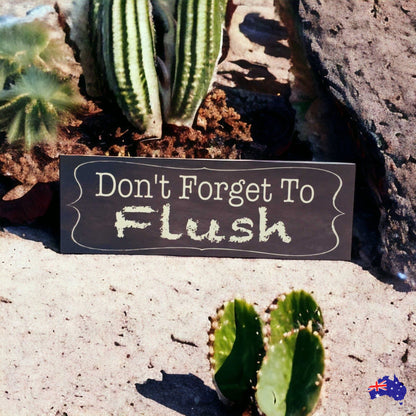 Don’t Forget To Flush Toilet Retro Sign - The Renmy Store Homewares & Gifts 