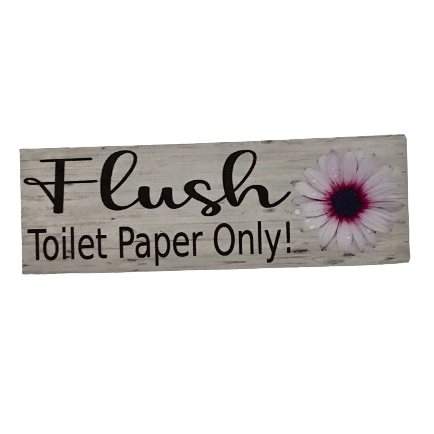 Flush Toilet Paper Only with Flower Sign - The Renmy Store Homewares & Gifts 