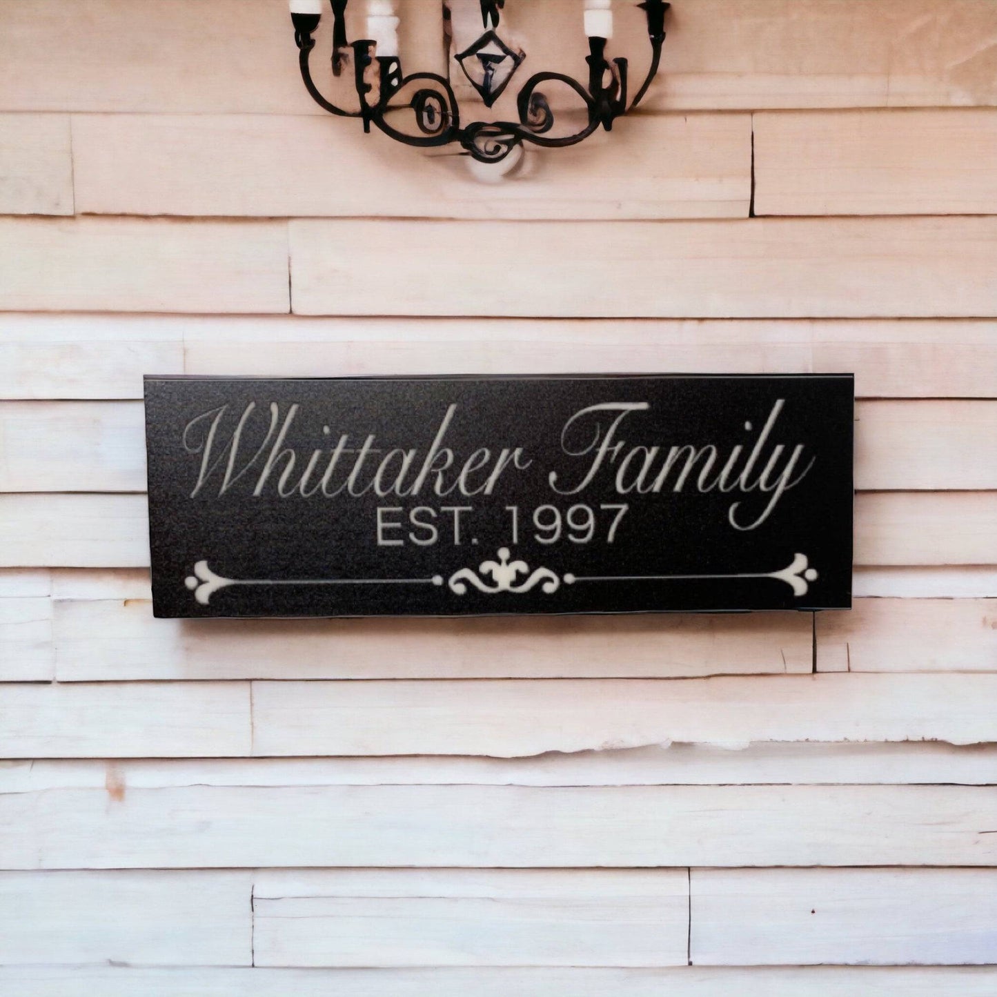 Family Name Custom Personalised Vintage Black Sign - The Renmy Store Homewares & Gifts 