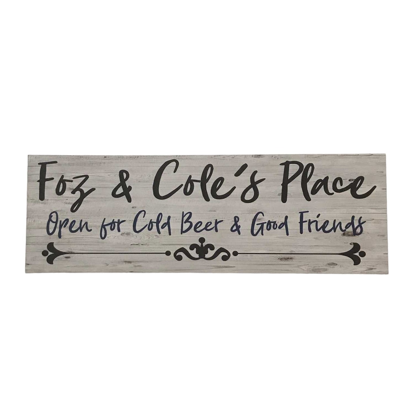 Beer Good Friends Place Custom Personalised Sign - The Renmy Store Homewares & Gifts 