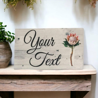 Protea Custom Wording Text Name Sign - The Renmy Store Homewares & Gifts 