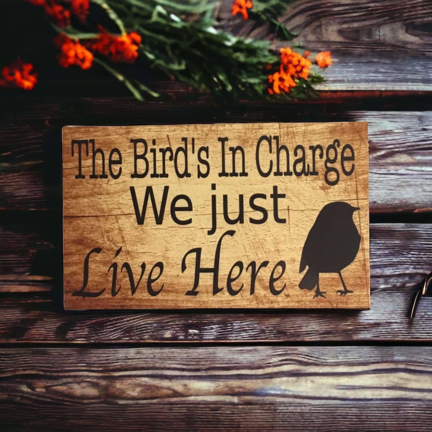 Bird's In Charge Bird Sign - The Renmy Store Homewares & Gifts 