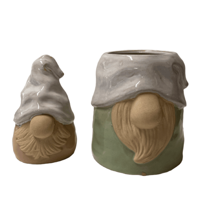 Gnome Set of 2 Pot Planter Plant Garden - The Renmy Store Homewares & Gifts 