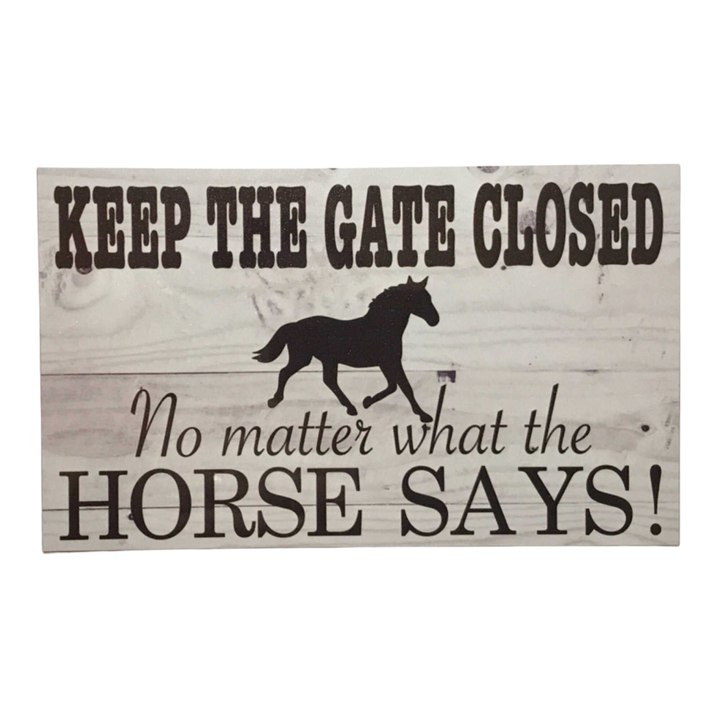 Horse Keep The Gate Closed Sign - The Renmy Store Homewares & Gifts 