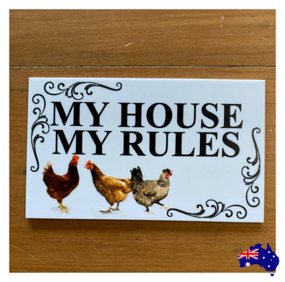 Chicken Hen Coop Your Text Custom Wording Sign - The Renmy Store Homewares & Gifts 