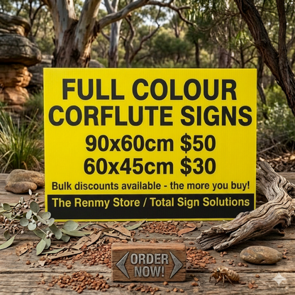 Custom Full Colour Corflute Sign | 3mm | Designed & Printed in Australia