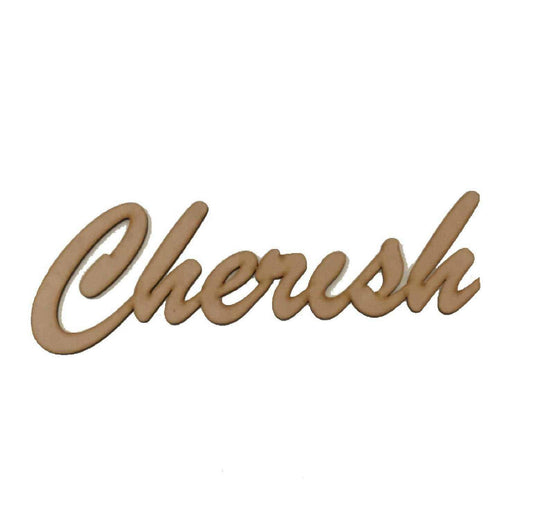 Cherish Word Sign MDF DIY Wooden - The Renmy Store Homewares & Gifts 