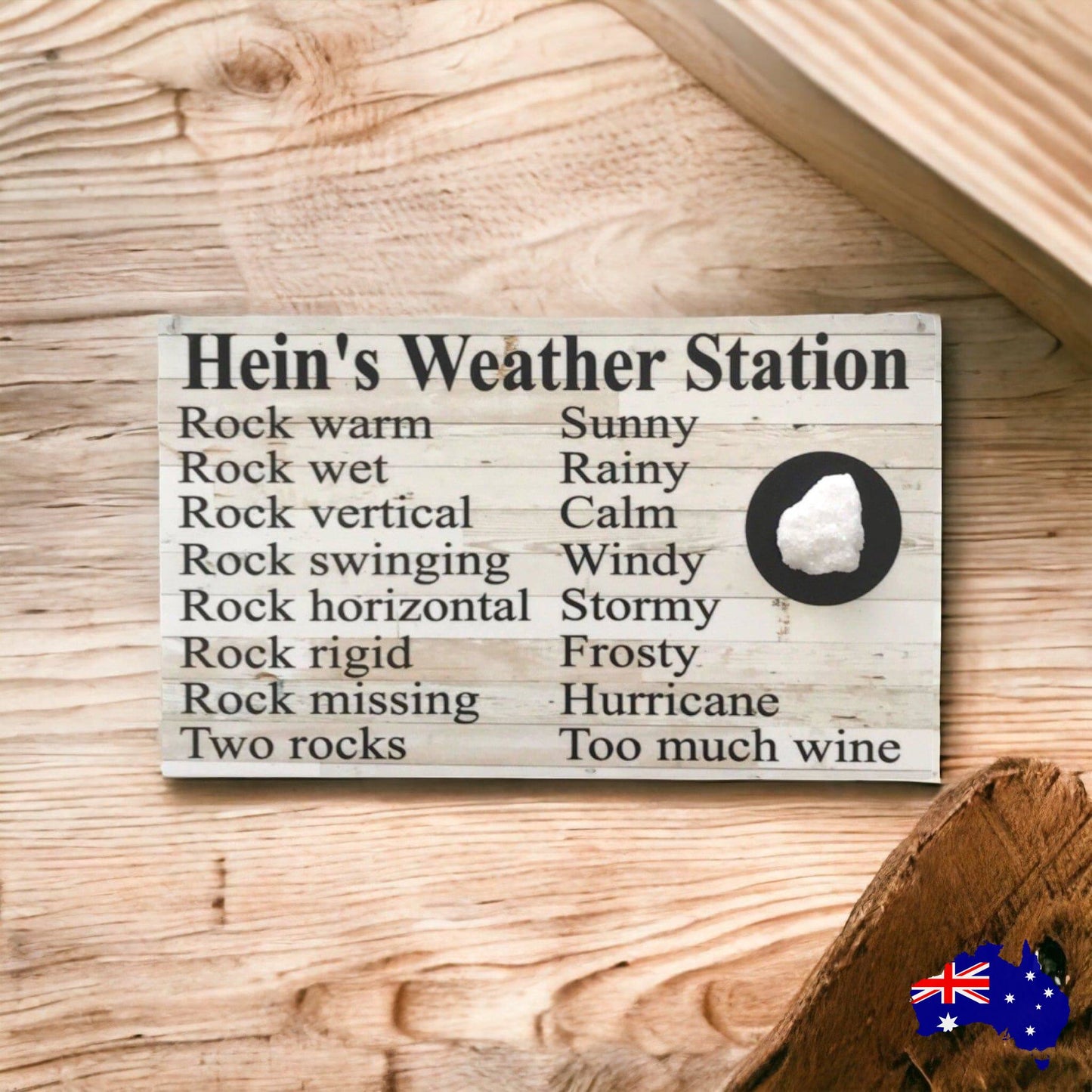 Weather Station Funny Rock Custom Personalised Fun Sign - The Renmy Store Homewares & Gifts 