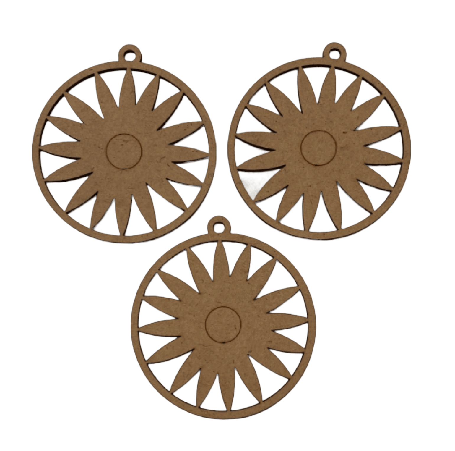 Daisy Flower Hanging Decoration x 3 DIY MDF Timber Art - The Renmy Store Homewares & Gifts 