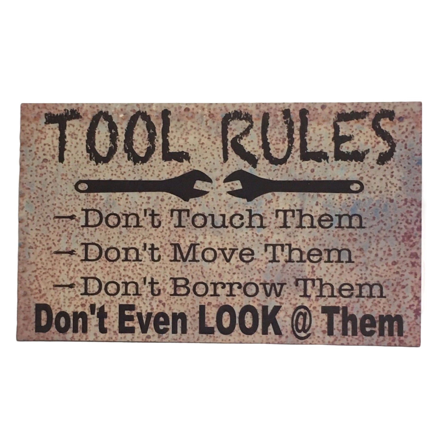 Tool Rules Man Shed Metal Style Sign - The Renmy Store Homewares & Gifts 