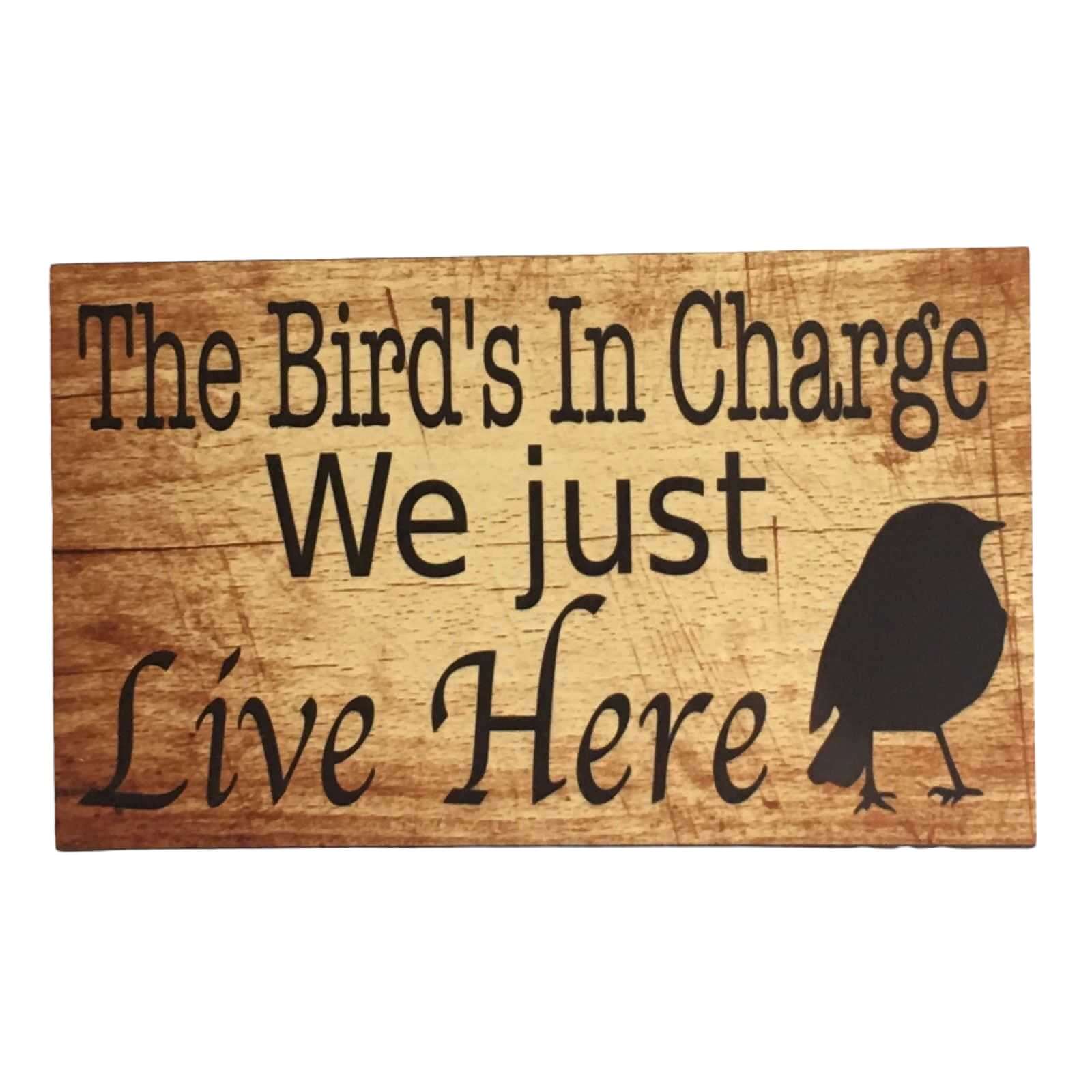 Bird's In Charge Bird Sign - The Renmy Store Homewares & Gifts 