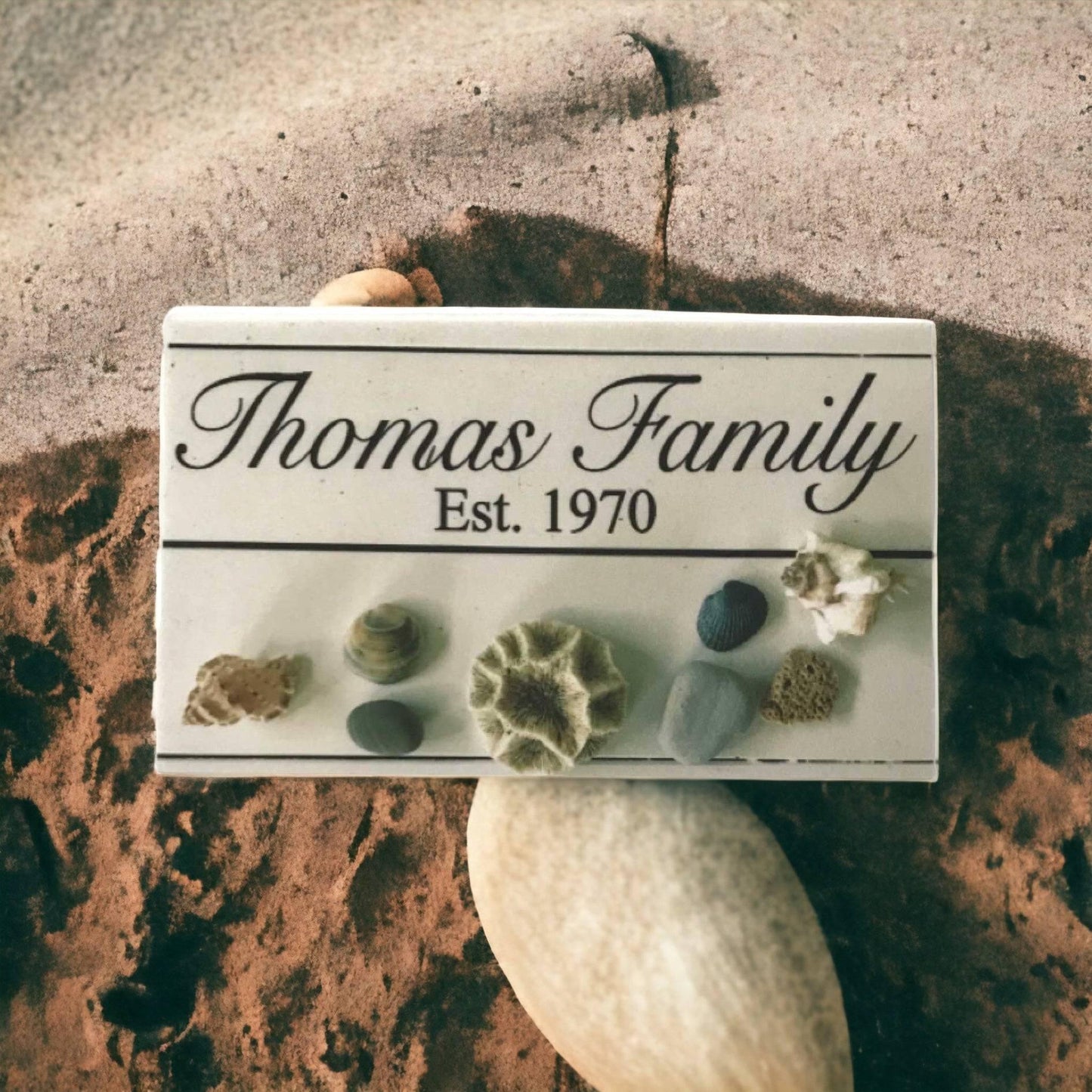 Family Custom Personalised Est Beach House Rustic Sign - The Renmy Store Homewares & Gifts 