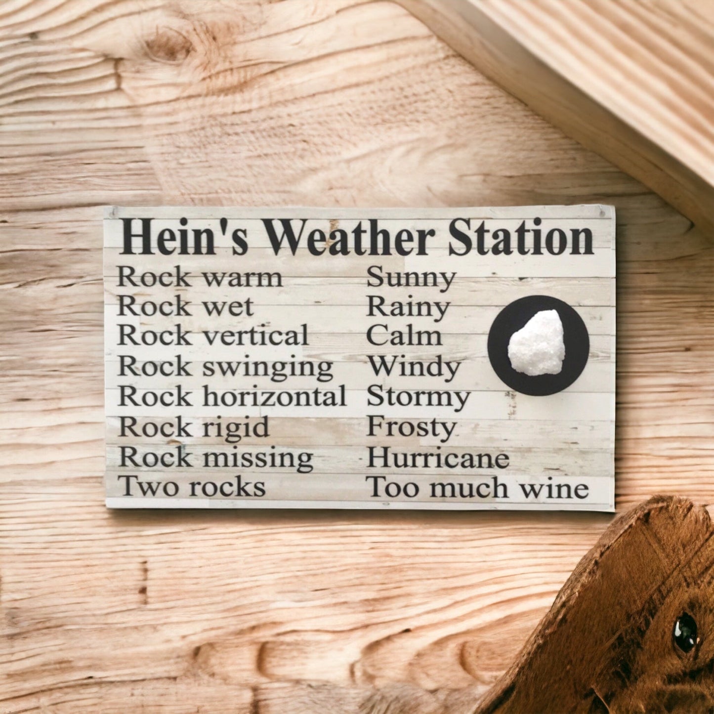 Weather Station Funny Rock Custom Personalised Sign - The Renmy Store Homewares & Gifts 