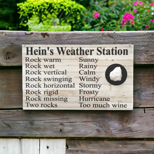 Weather Station Funny Rock Custom Personalised Sign