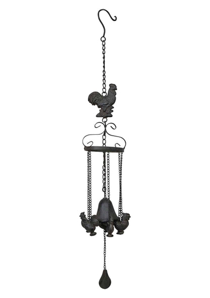 Wind Chime Bell Cast Iron Rooster Chicken Hanging - The Renmy Store Homewares & Gifts 