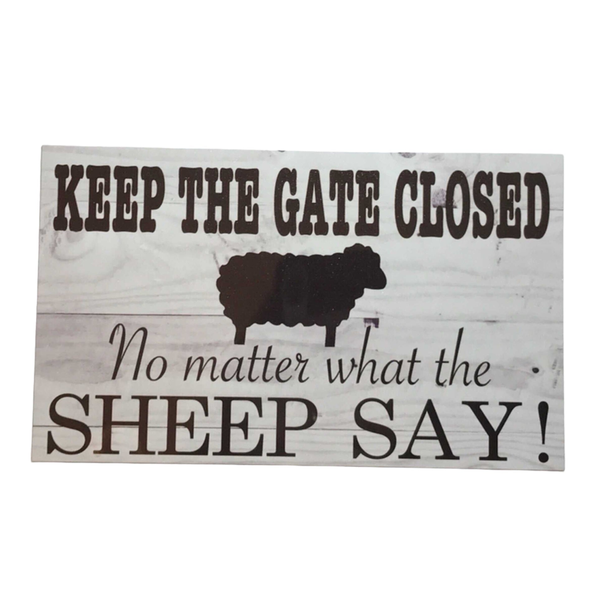 Sheep Ewe Keep The Gate Closed Sign - The Renmy Store Homewares & Gifts 