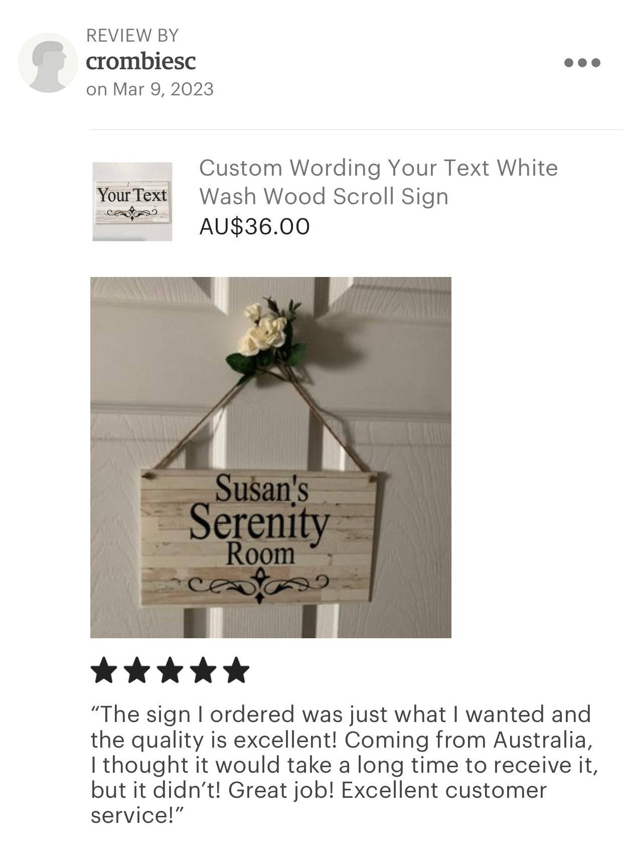 Custom Personalised White Wash Scroll Sign - The Renmy Store Homewares & Gifts 