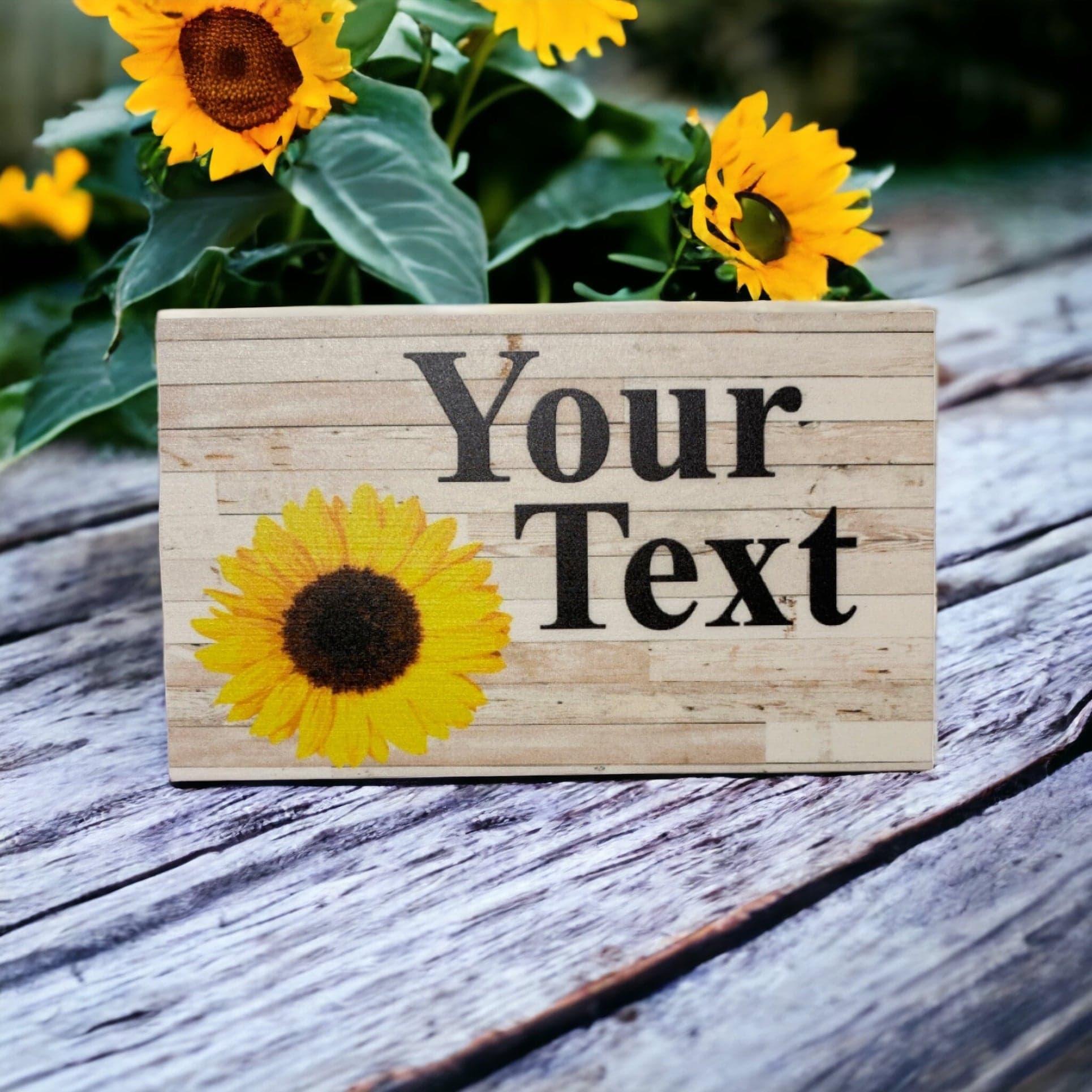 Sunflower Custom Personalised Sign - The Renmy Store Homewares & Gifts 