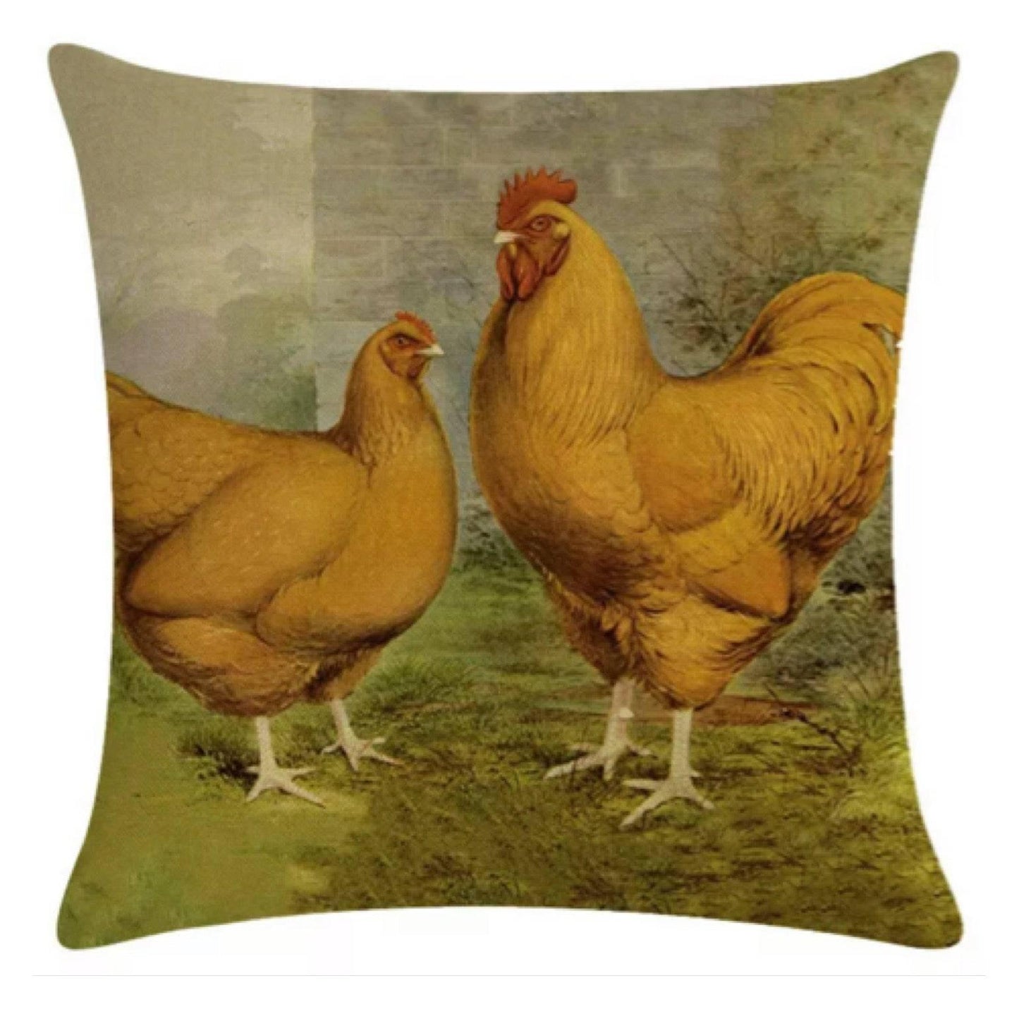 Cushion Pillow Chicken Rooster Brown Hens - The Renmy Store Homewares & Gifts 