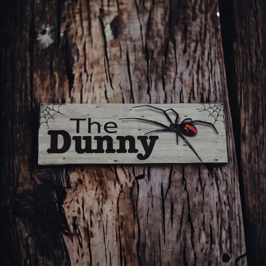 The Dunny Spider Toilet Outback Sign - The Renmy Store Homewares & Gifts 