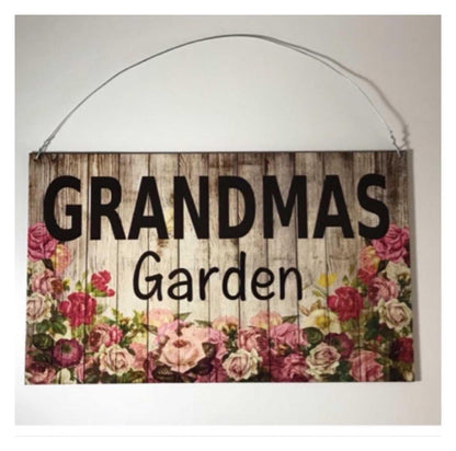 Grandmas Garden Sign Floral - The Renmy Store Homewares & Gifts 