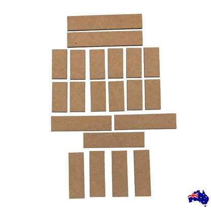 War Game Pieces Raw Mixed Sizes MDF Wooden DIY Craft - The Renmy Store Homewares & Gifts 