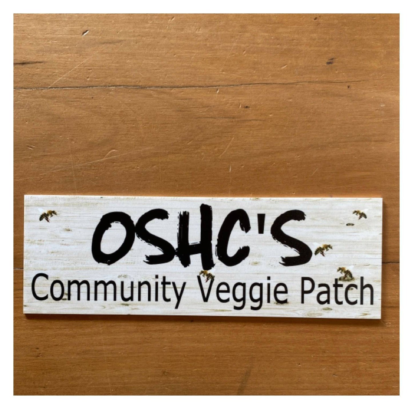 Custom Veggie Patch Garden Bees Sign - The Renmy Store Homewares & Gifts 