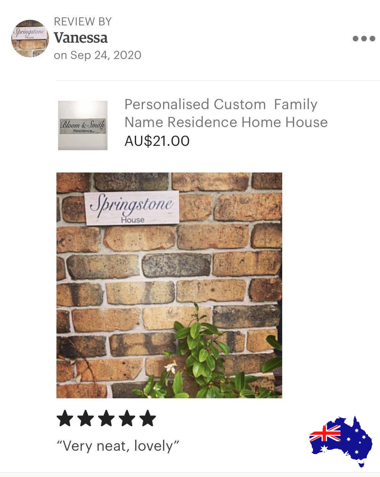 Family Residence Custom Personalised House Sign - The Renmy Store Homewares & Gifts 