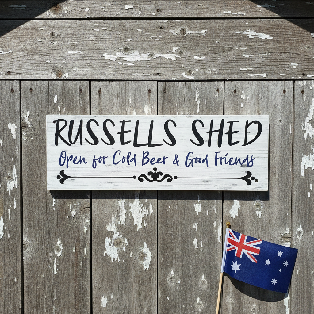 Shed Beer Good Friends Personalised Sign | Outdoor Acrylic Aussie Made