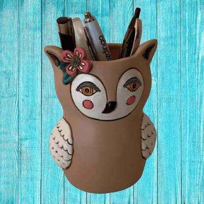 Owl Funky Pen Holder Pot Planter - The Renmy Store Homewares & Gifts 