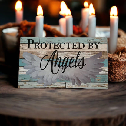 Protected By Angels Sign - The Renmy Store Homewares & Gifts 