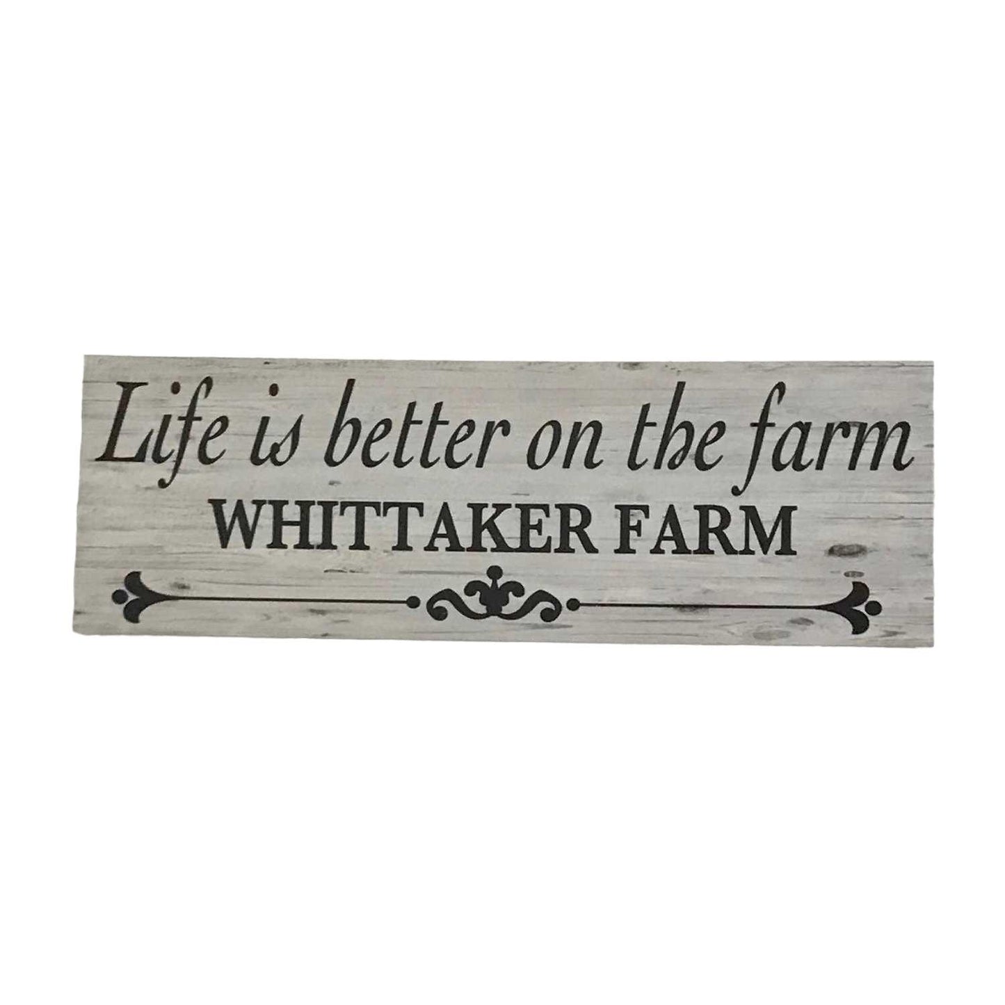 Life Is Better On The Farm Custom Personalised Sign - The Renmy Store Homewares & Gifts 