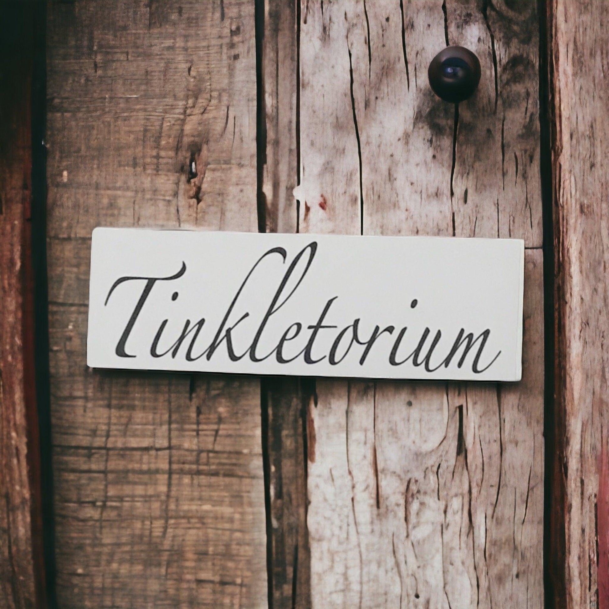 Toilet Tinkletorium White Sign - The Renmy Store Homewares & Gifts 