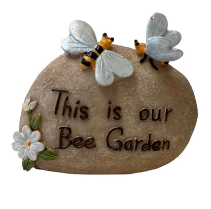 Bee Garden Stone Rock Gardeners Ornament - The Renmy Store Homewares & Gifts 