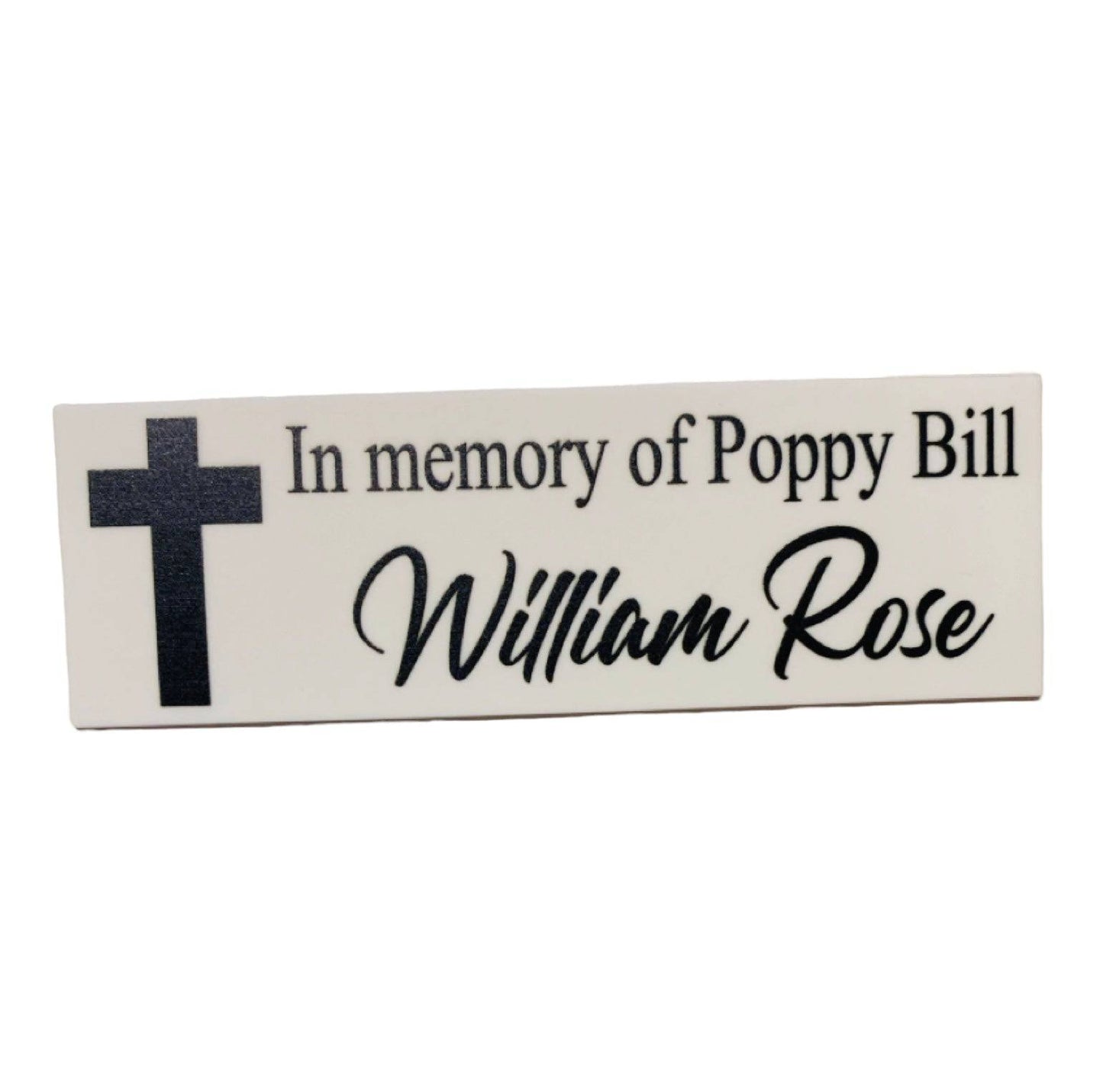 Memorial In Memory Of Custom Personalised Cross Sign - The Renmy Store Homewares & Gifts 