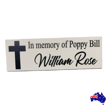 Memorial In Memory Of Custom Personalised Cross Sign - The Renmy Store Homewares & Gifts 