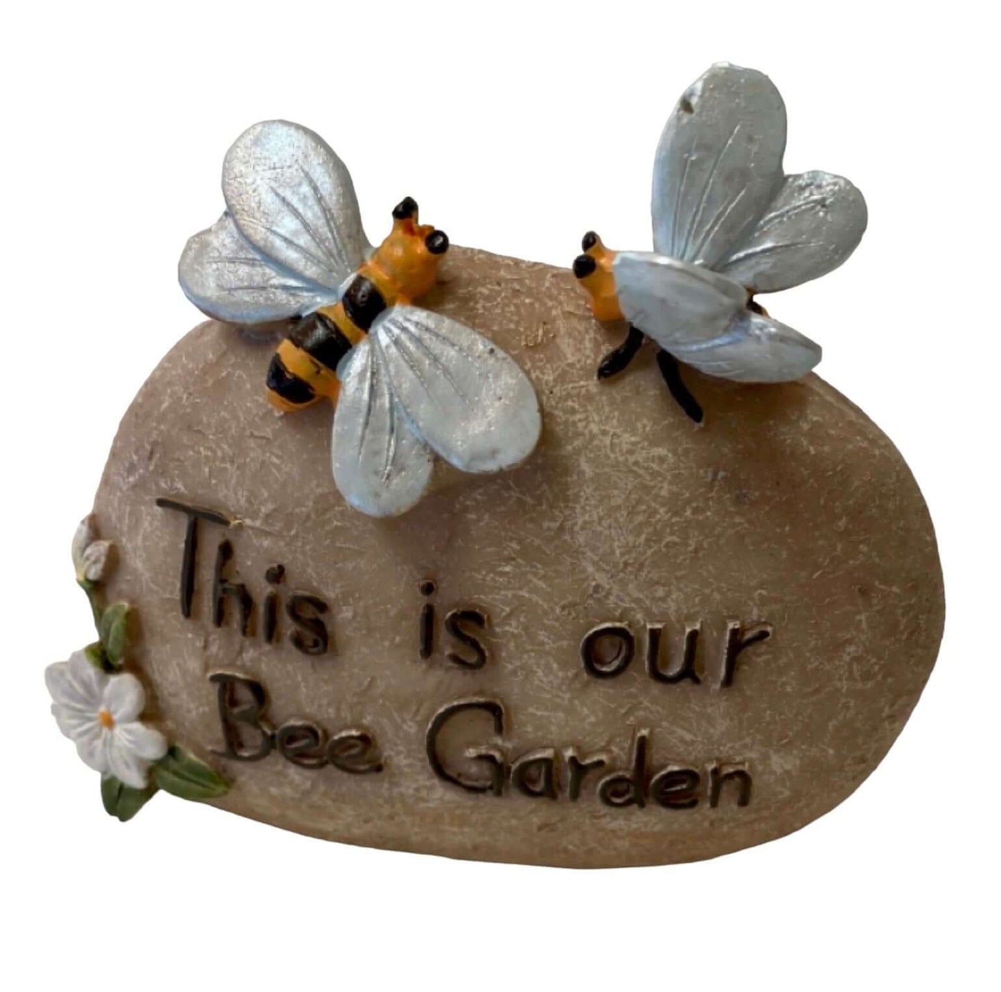 Bee Garden Stone Rock Gardeners Ornament