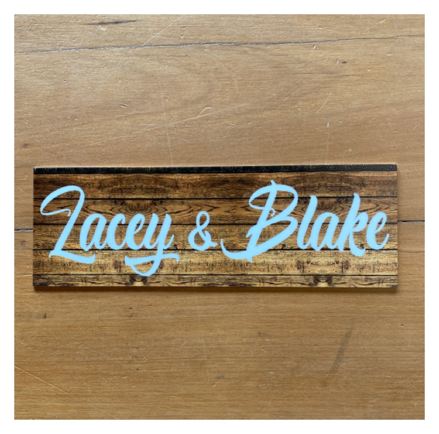 Label Name Custom Personalised Text Dark Sign - The Renmy Store Homewares & Gifts 