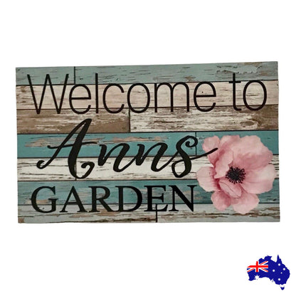 Welcome Garden Custom Personalised Sign Flower - The Renmy Store Homewares & Gifts 