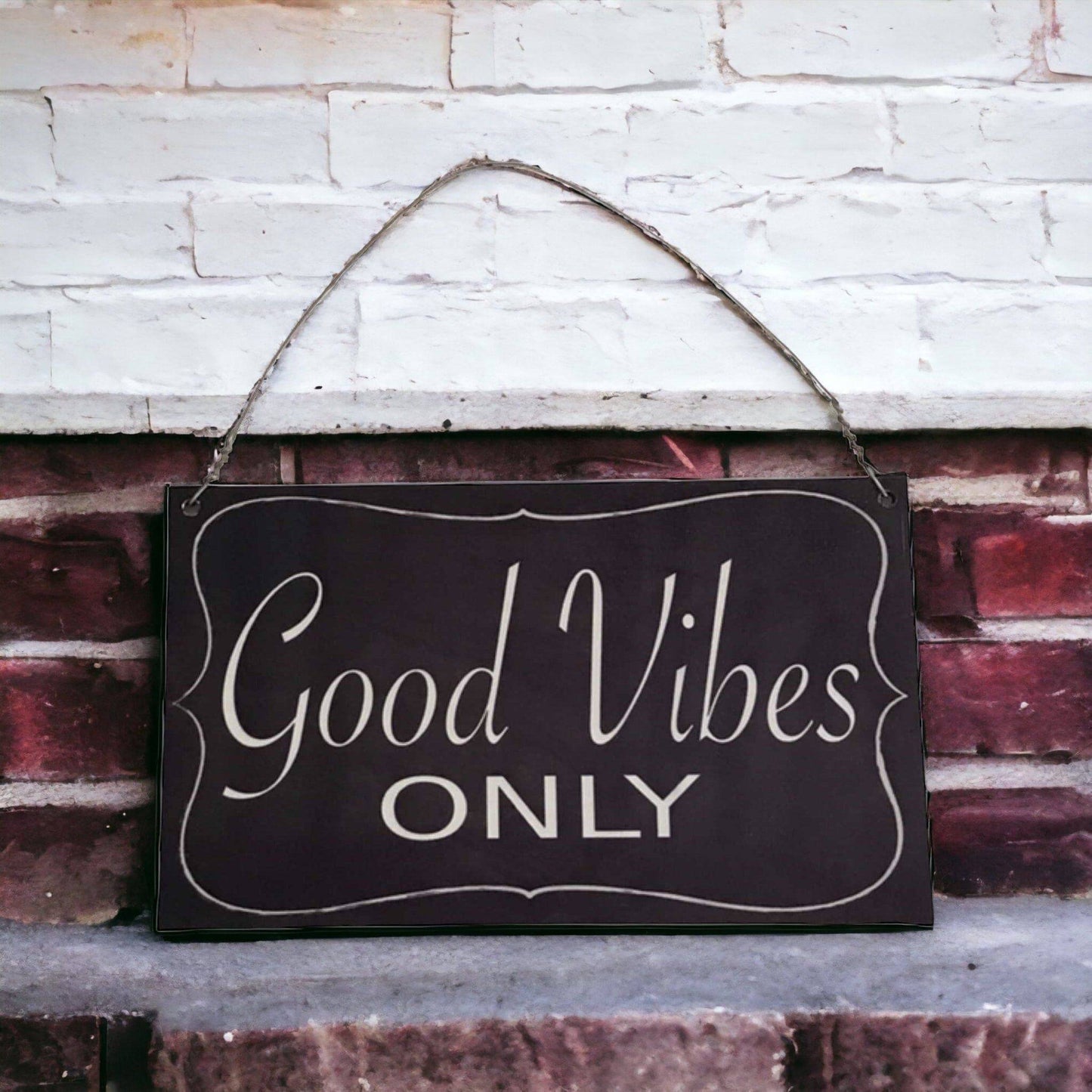 Good Vibes Only Vintage Sign - The Renmy Store Homewares & Gifts 