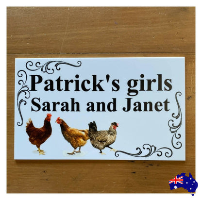 Chicken Hen Coop Your Text Custom Wording Sign - The Renmy Store Homewares & Gifts 