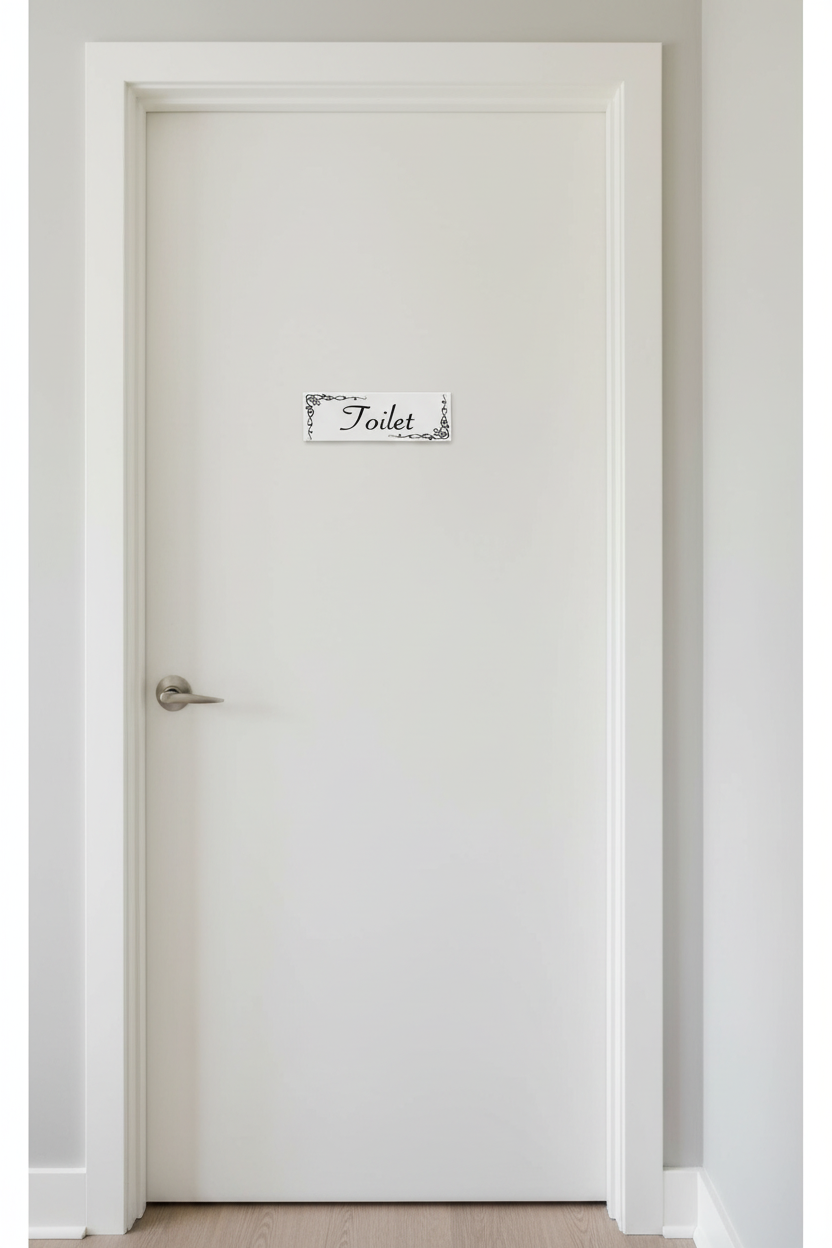 Custom Personalised Vintage Door Room Sign Toilet Laundry Bathroom