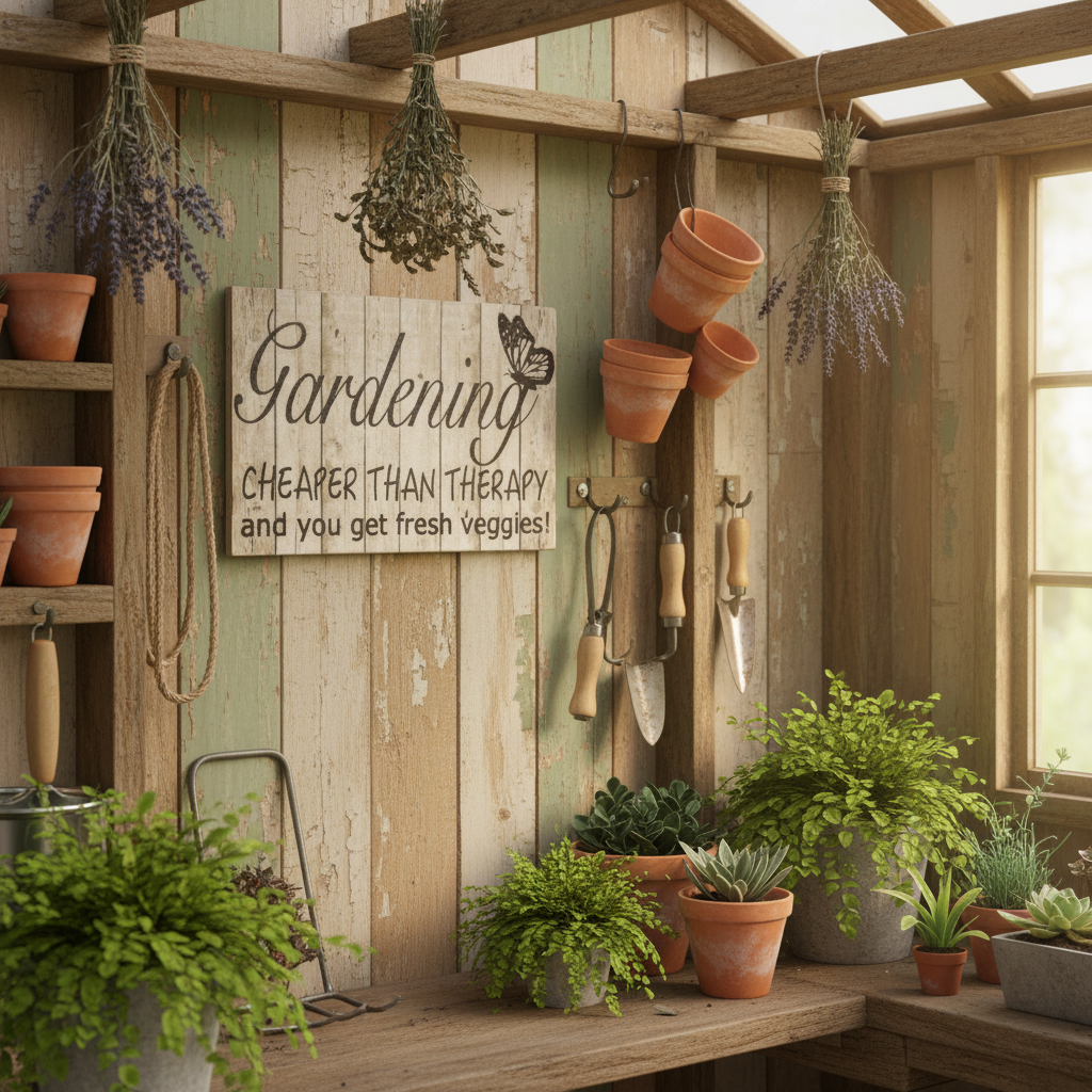 Gardening is Cheaper Than Therapy Sign | Funny Garden Decor Aussie Made
