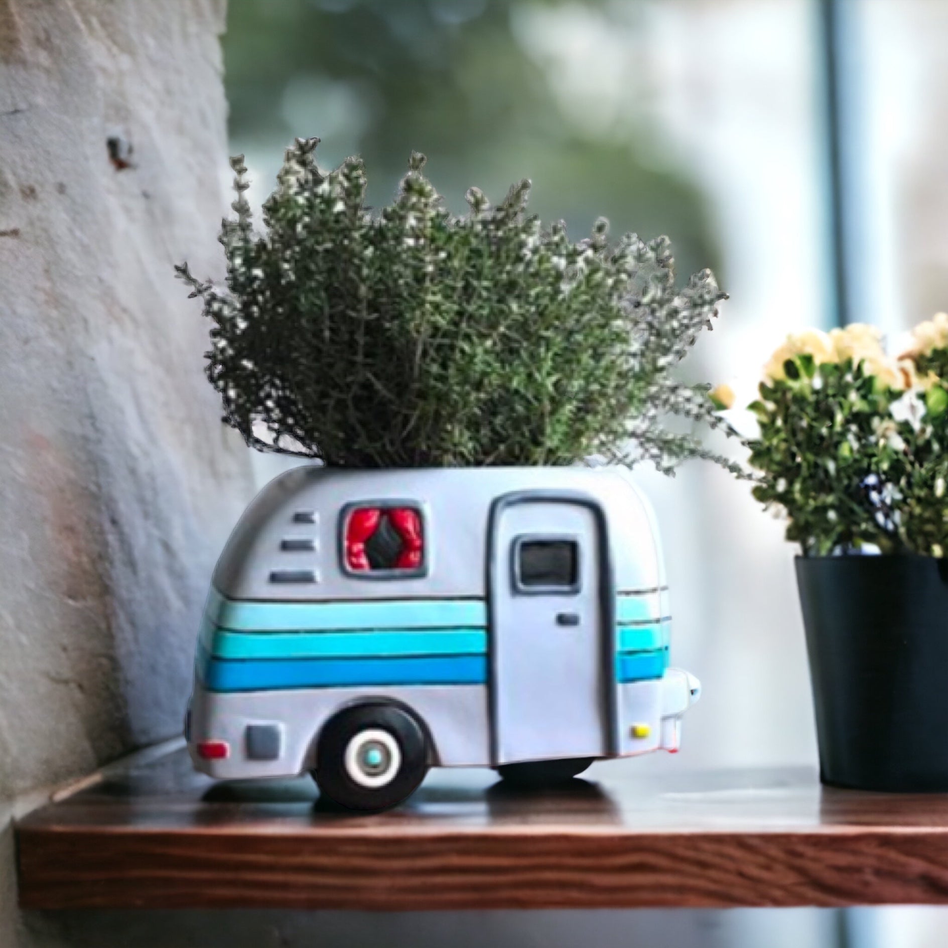 Caravan Camper Funky Pot Plant Planter Large - The Renmy Store Homewares & Gifts 