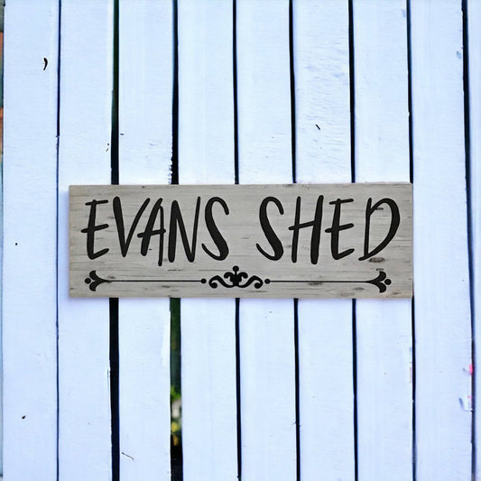 Shed Custom Personalised Vintage Sign - The Renmy Store Homewares & Gifts 