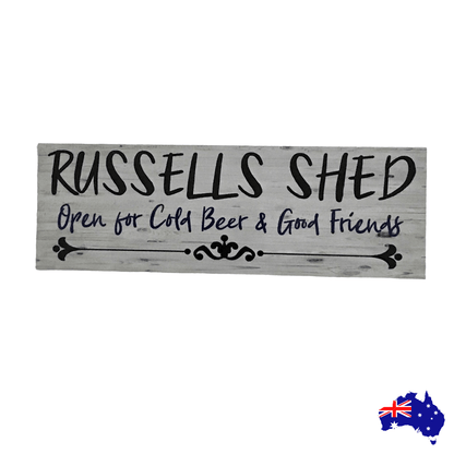 Shed Custom Beer Good Friends Sign - The Renmy Store Homewares & Gifts 