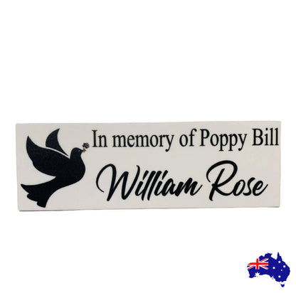 Memorial In Memory Of Custom Personalised Dove Sign - The Renmy Store Homewares & Gifts 