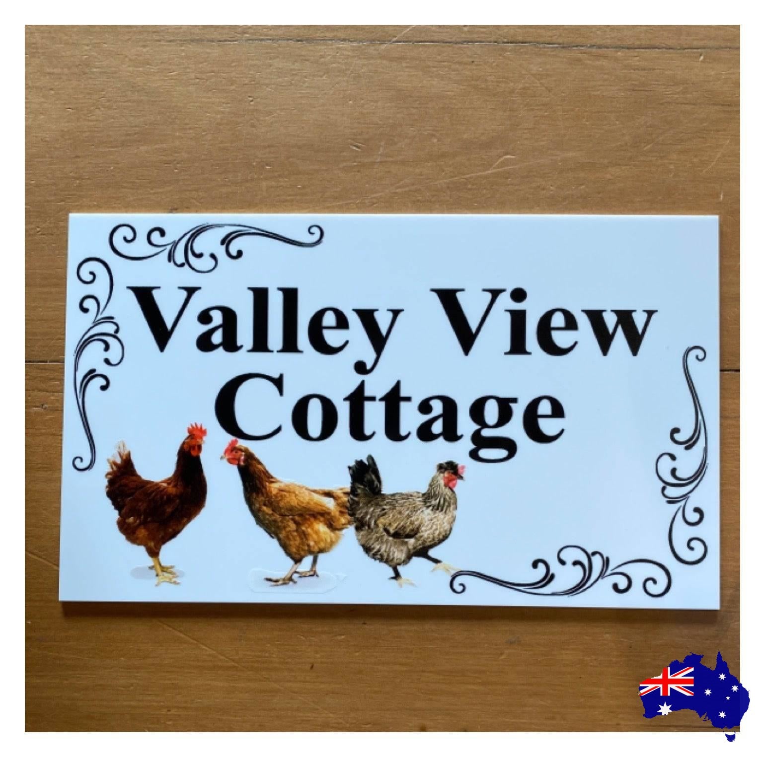 Chicken Hen Coop Your Text Custom Wording Sign - The Renmy Store Homewares & Gifts 