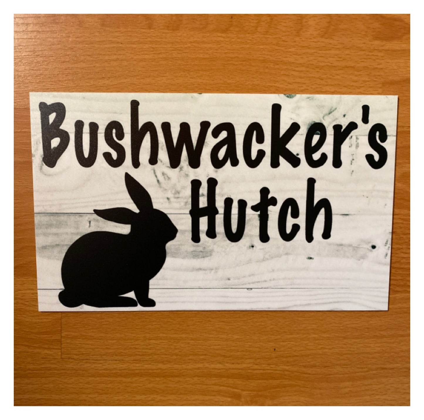 Rabbit Hutch House Pets Name Custom Wording Sign - The Renmy Store Homewares & Gifts 