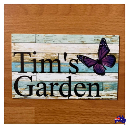 Butterfly Garden Custom Personalised Sign - The Renmy Store Homewares & Gifts 